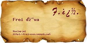 Frei Éva névjegykártya